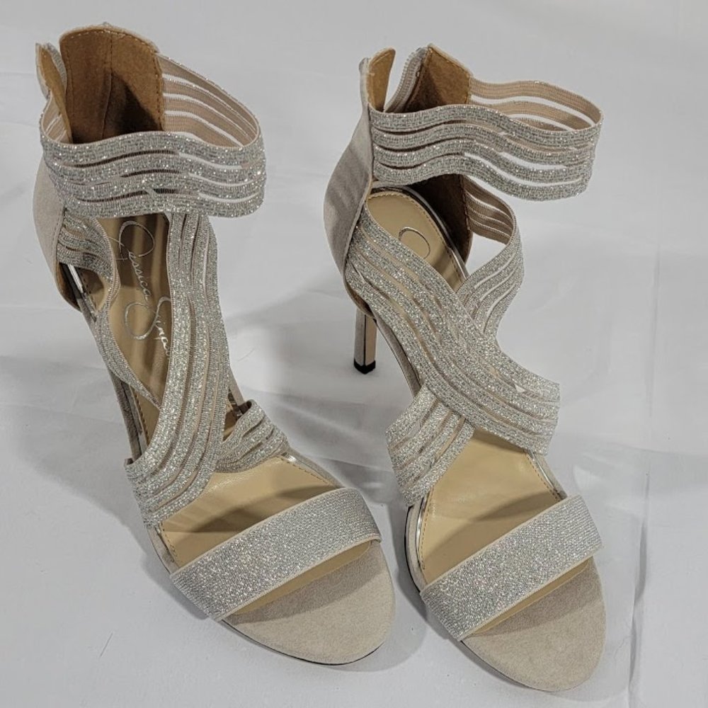 Jessica Simpson Silver Metallic Jivero Sandal 9M